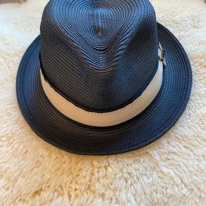 Scala Straw Fadora Hat
